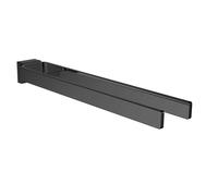 toallero emco cue, 2 brazos, rígido, 431mm, negro, 325013343