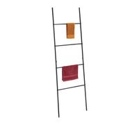 Relaxdays Toallero Escalera, 4 Barras, Toallas y Prendas Ropa, 171 x 55 cm, Metal, Portatoallas Industrial, Baño, Negro