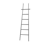 Toallero escalera øyer 6 peldaños acero 170x45cm - negro [en.casa]