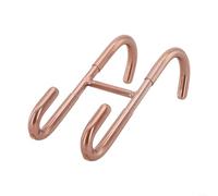 Toallero extraíble de acero inoxidable para ducha en forma de S sobre puerta (bronce rojo)