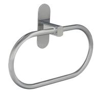 MAURER 5421315 Forma Anilla Color INOX con Efecto Espejo, Autoadhesivo Resistente, Porta Toallas, Toallero Adhesivo Pared/Mueble, Acero Inoxidable, Multicolor, Estándar