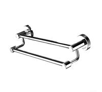 Toallero funcional de dos niveles para baños, material de acero inoxidable, sin perforación, método de montaje utilizado (30 cm)