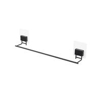 Toallero grande para montaje en pared. Autoadhesivo Bestlock black magic. Soporta hasta 4 kg. Fabricado en metal recubierto en negro. Tamaño: 48 x 6,5 x 10,5 cm. RAN10210