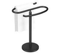 Toallero independiente de acero inoxidable, moderno toallero para baño, cocina y tocador, ideal para toallas de baño, toallas de mano y paños de baño, diseño elegante y duradero