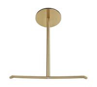 Toallero independiente en oro cepillado, soporte de encimera de acero inoxidable 304 con base pesada para baños pequeños, instalación sin taladro, 10.63 x 11.81 pulgadas