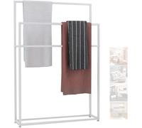 Toallero independiente, soporte de metal resistente para baño, soporte de suelo que ahorra espacio, diseño elegante