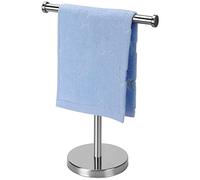 Toallero Independiente Soporte de Toalla de Mano con Base de mármol Pesado, Soporte de Toalla de baño SUS304 Acero Inoxidable (Plata)