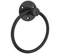 Toallero Industrial rústico de Tubo para Toallas de Mano, Color Negro Mate