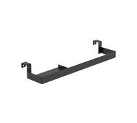 Toallero Lateral con Bandeja para Mueble 39x10x5cm Colección The Gap Negro Mate Roca