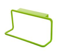 Toallero para colgar sobre la puerta, para baño, cocina, armario, plástico, sin perforación, toallero, barra de baño, estante de almacenamiento, soporte para toallas de té (verde)
