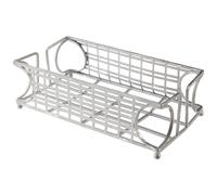 Toallero para invitados Boston International New York Art Deco Stripes, 8,75 x 4,75 pulgadas, papel de aluminio plateado