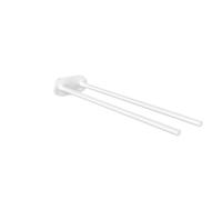 toallero redondo emco, de dos brazos, rígido, 400 mm, 435013940, color: blanco