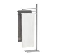 Toallero Relaxdays, H x A x F: 83 x 33,5 x 14 cm, Acero Inoxidable, 3 Barras móviles, toallero de pie, Plateado