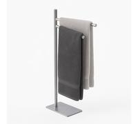 Relaxdays Toallero de acero inoxidable de 2 barras plata