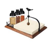 Toallero rústico, multifuncional, estilo vintage rústico de almacenamiento, soporte para toallas de mano de granja de mesa, para casa, dormitorio, salón, bar, restaurante, pícnic