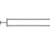 Toallero Starck T de Duravit, 2 brazos, 0099417000, Color: acero inoxidable pulido