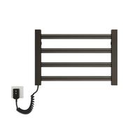 Toallero térmico - Calentador de toallas eléctrico de pared de 80 W con 4 barras, radiador de baño de temperatura constante de 55 °C para secar toallas y reducir la humedad