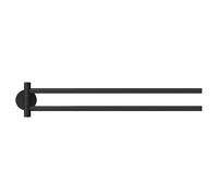 Toallero Tesa Moon Black 50 mm 2 Barras Metal Negro Pared