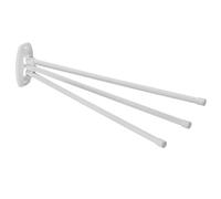 Toallero universal 3 brazos blanco resistente incluye kit montaje Maclean