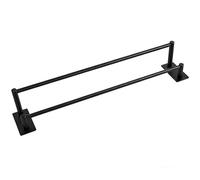 Toalleros de Baño sin Taladro, Doble Toallero Adhesivo de 304 Acero Inoxidable, Toallero Montado en la Pared Antioxidante y Resistente a los Arañazos, Apto para Baño y Cocina (Negro Mate, 84,5 cm)
