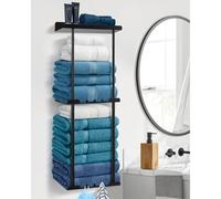 Toalleros de Baño Sin Taladro - Soporte para Toallero con Adhesivo Fuerte, Accesorio Baño Moderno,Toalleros de Baño, Ideal para Almacenamiento de Toallas en Cuartos de Baño