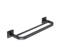 Toalleros, Juego de Accesorios de Baño Mate, Estante de Pared, Soporte para Rollo de Papel Higiénico, Gancho para Bata, Toallero, Barra, Juego de Herrajes/Barra Doble de 40 cm/a