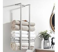 Toalleros para baño, toalleros para baño, Montaje en Pared, toallero de Pared para almacenar Toallas, Batas, toallero de baño con Ganchos para Almacenamiento de Toallas de baño de Espacio pequeño,