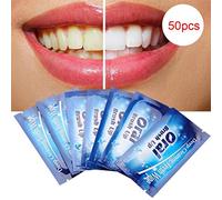 Toallita Desechable Cepillo Oral Up Dedo Higiénico Limpieza Profunda Toallitas Cuidados Orales Dentales para el Consultorio de Viajes Hogar 50 Piezas Tela (Azul)