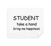 Toallita limpiadora de pantalla para gafas de limpieza, 2 piezas de tela de ante para estudiante Take A Hand Bring Me Happiness