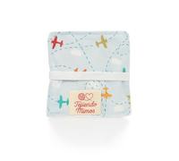 Toallita Reutilizable Algodón 100%, Suave, Lavable y Ecológica para Todo Tipo de Piel, Modelos Varios Esrampados y Lisos (AVION, MEDIO)