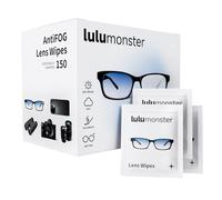 Toallitas antivaho para lentes, Lulumonster, 150 toallitas prehumedecidas envueltas individualmente, no rayan ni rayan, toallitas limpiadoras para gafas, gafas de sol, lente de cámara de pantalla de