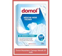 Toallitas blancas para la ropa - Eliminan de forma fiable el vellón gris y el amarillo de los textiles blancos gracias a su fórmula ultra blanquecina. (1 paquete de 20 toallitas).