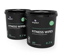 Toallitas de gimnasio a base de plantas de Wipex, limpieza natural de superficies y equipos con citronela, eucalipto y vinagre para el hogar o estudio de fitness, ideal para esterillas de yoga,