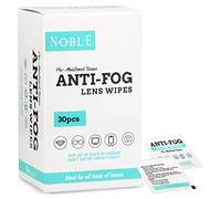 Toallitas de limpieza de lentes y pantalla antiempañamiento Noble antivaho para gafas gafas, smartphones, lentes de cámara, pequeños dispositivos electrónicos, pantallas táctiles, envueltas individualmente, sin residuos, 5 x 6 pulgadas (30)