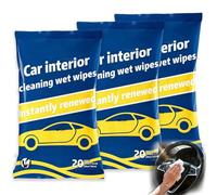 Toallitas de limpieza para salpicadero de coche, 60 unidades