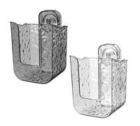 Toallitas Dispensador Dispensador Montaje de pared Contenedor con tazas de succión Topla de toallita de gran capacidad Recargador de ondas de servicio pesado de tejido de patrón para baño