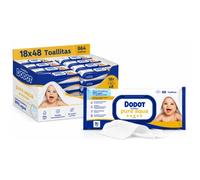 Toallitas Dodot Pure Aqua con Tapita Pack Ahorro 864 Uds (18x48) - Nuevo Formato Más Grueso y Resistente