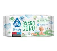 Toallitas húmedas para bebé GOWIPES EXTRA CARE/ 60 toallitas/ 97,5% agua/dermatológicamente probadas/para recién nacidos/antibacterianas/alantoína, llantén menor/ 0% alcohol