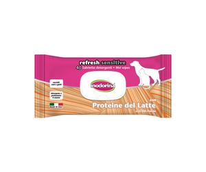 Toallitas Húmedas para Mascotas Inodorina REFRESH SENSITIVE Proteína de leche