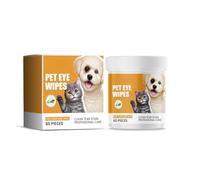 Toallitas húmedas para ojos de perro para eliminar manchas de lágrimas de perros y limpiar los ojos de gatos y toallitas húmedas para limpieza de ojos, 6 ml PtZ443 (naranja, 6,6 cm)