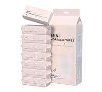Toallitas húmedas portátiles 8 paquetes con empaque independiente agua pura RO tejido no ultrasuave emulsión hidratante sin fragancia para bebés desmaquillante limpieza de manos y rostro viajes