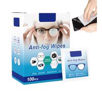 Toallitas limpiadoras para gafas - 100 toallitas limpiadoras para lentes, limpiadoras de gafas, sin alcohol, envasadas individualmente, para teléfonos inteligentes y cámaras