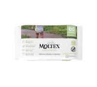 Toallitas Moltex Pure & Nature - 60 uds - 100% origen vegetal - 99% de agua - 63% menos de plástico - Sin perfume ni alcohol.