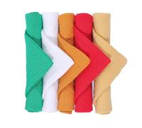 Toallitas multiusos para bebé, 5 unidades, toalla cuadrada para dientes recién nacidos, babero reutilizable, toallitas de lavandería unisex para niños y niñas, toallitas reutilizables para bebés