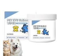 Toallitas Oculares Para Cachorros Suave, Natural y Calmante | Quitamanchas de lágrimas para mascotas Gatos en interiores exteriores viajes baños peluquería veterinaria y hogar