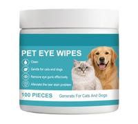 Toallitas Oculares para Mascotas Almohadillas para Limpieza y Acicalamiento | Toallitas para Lágrimas de Perros para en Casa, Clínica, Viajes, Interior y Exterior