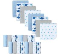 Toallitas para bebé, tela de baño extra suave y ultra absorbente, grandes regalos para recién nacidos y bebés, 23 × 23 cm, paquete de 24
