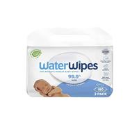 Toallitas para bebés - WATERWIPES - 180 unidades - 99,9% agua orgánica - Hipoalergénicas - Probadas en higiene