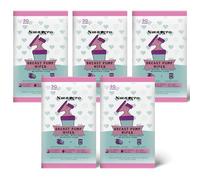 Toallitas para extractor de leche de limpieza rápida, toallitas de limpieza naturales sobre la marcha, toallitas manuales resellables para chupete, suministros de lactancia, 30 unidades (paquete de 5)