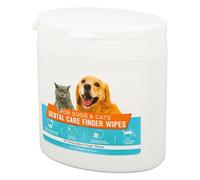 Toallitas para los Dedos para el Cuidado Dental de los Perros, Refrescar el Aliento, Portátiles, 50 Piezas, Toallitas para Cepillos de Dientes con Textura única para Dedos de